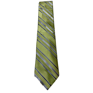 Michael Kors Green Tie with Navy and Silver Stripes